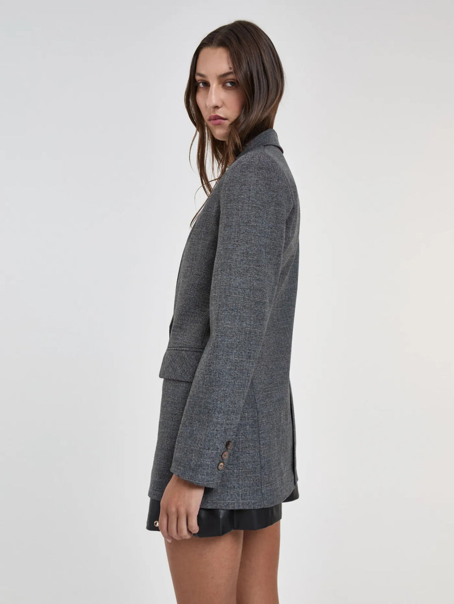 Blazer Cuadros Gris