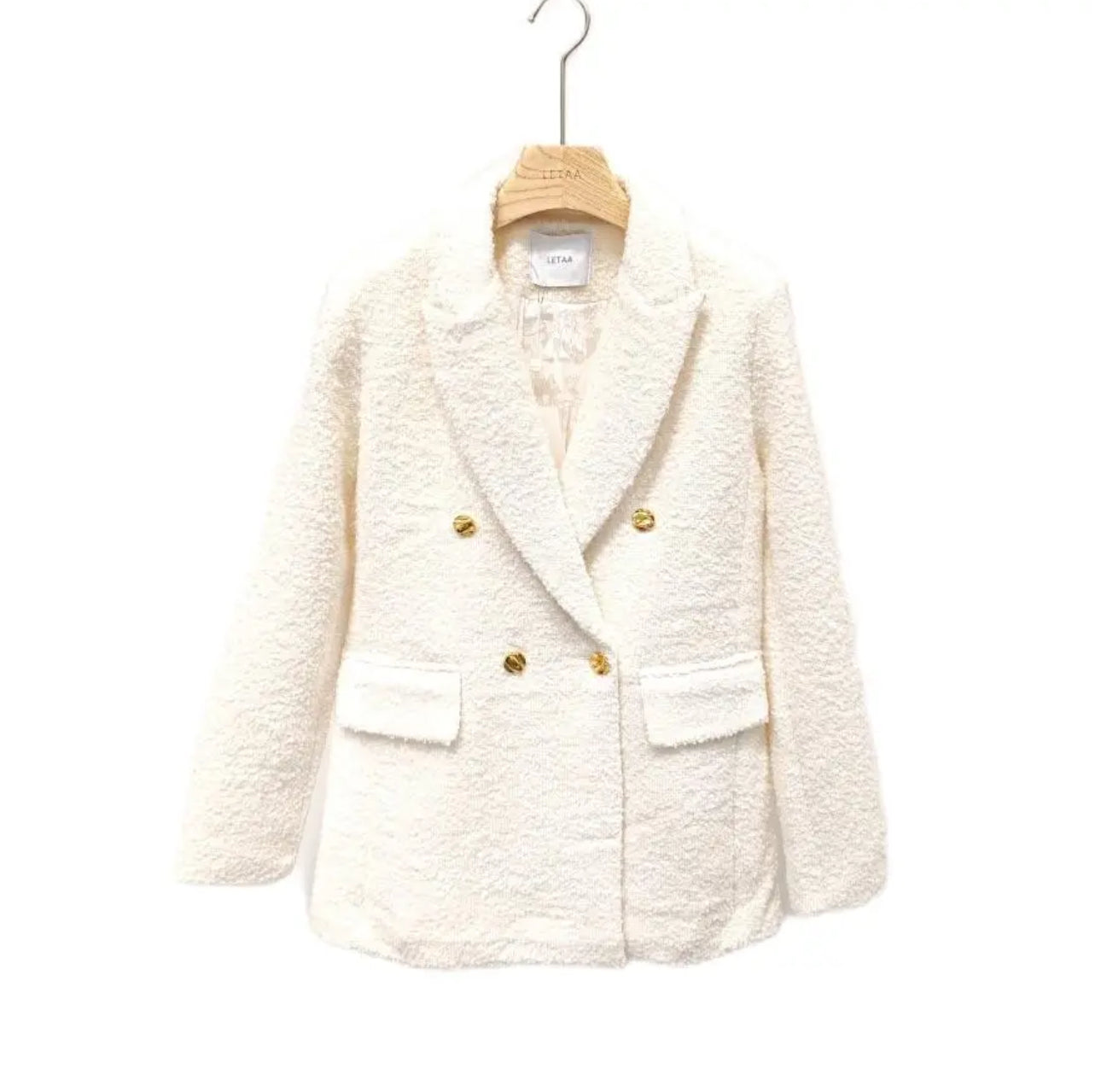 Chaqueta Tweed White