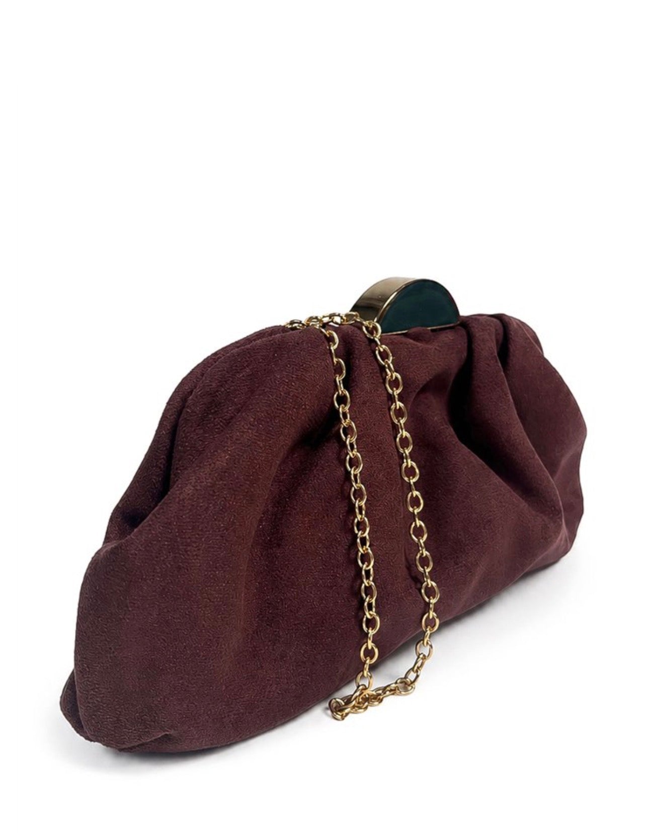 Bolso de Mano Ante Marrón