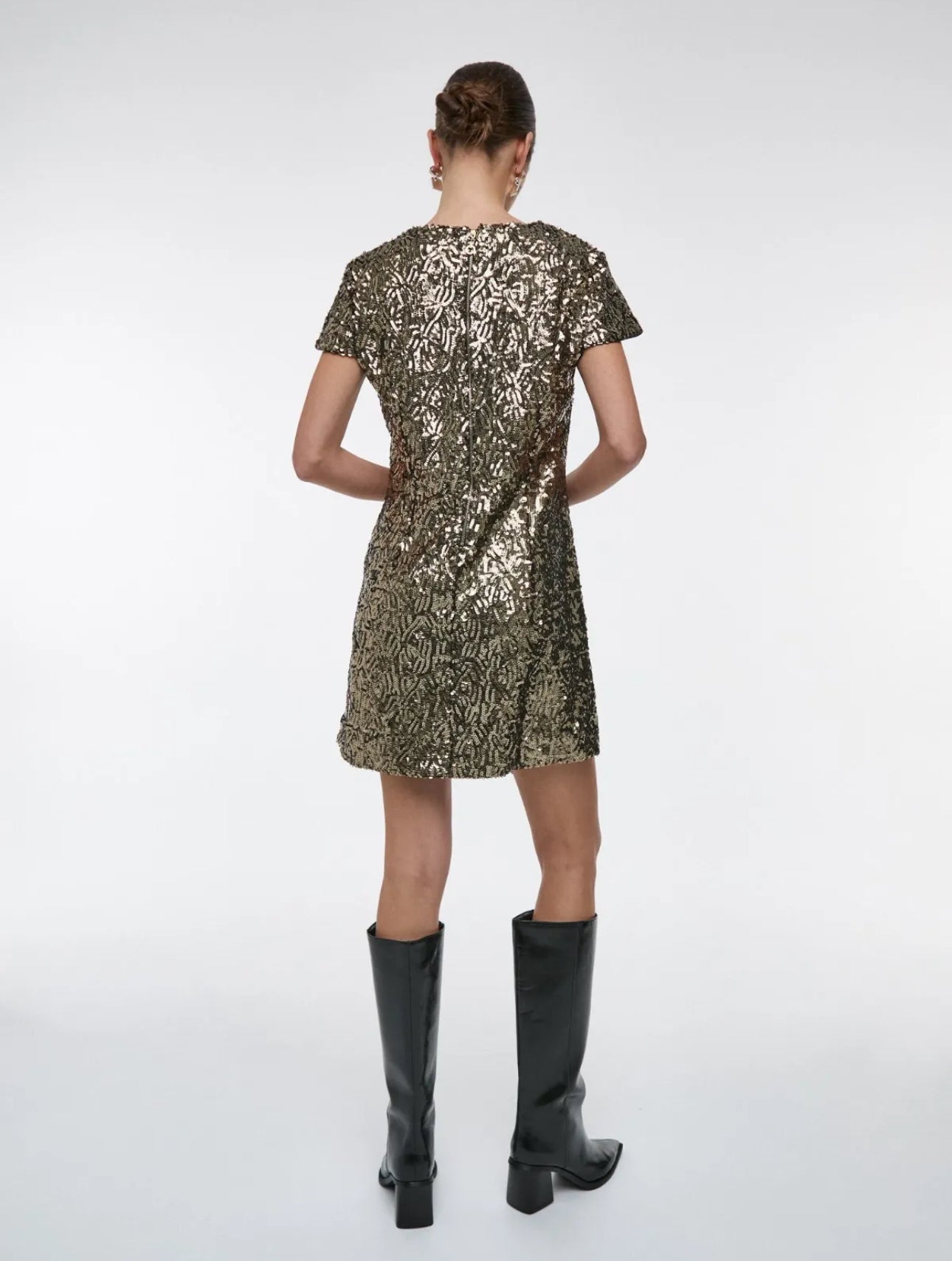 Vestido Mini Lentejuelas Gold