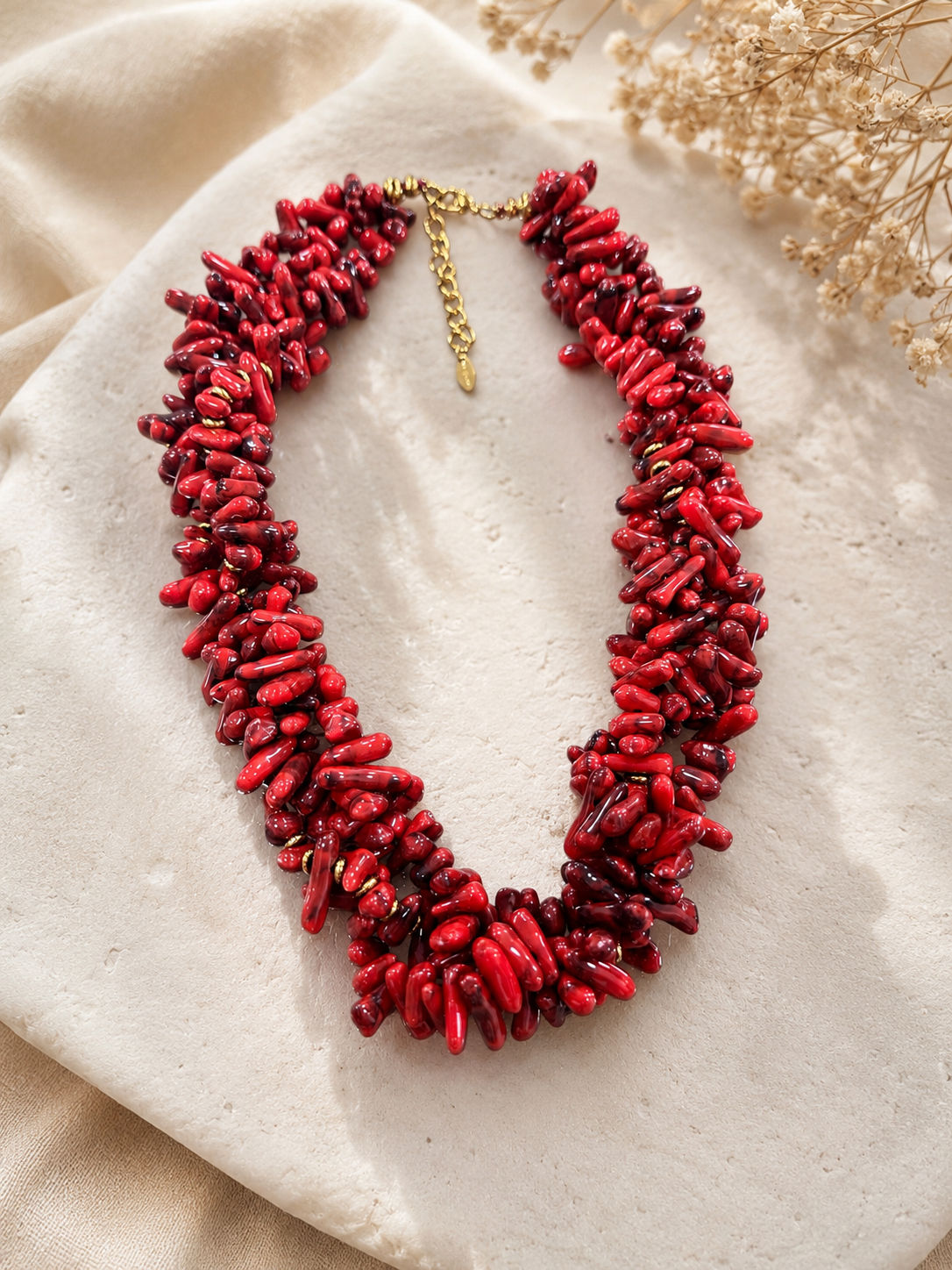 Collar Corales Oscuras