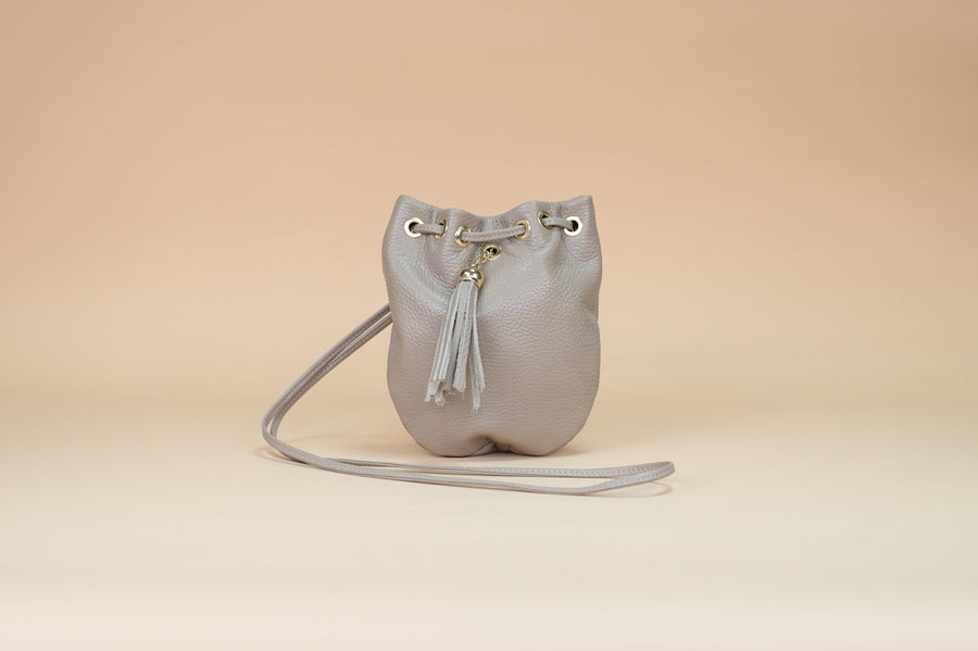 Mini Bolso Piel Carlota Taupe