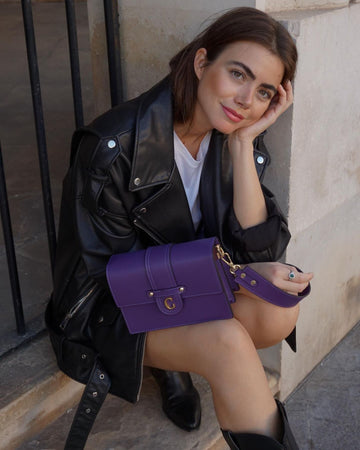 Bolso Piel New York Morado