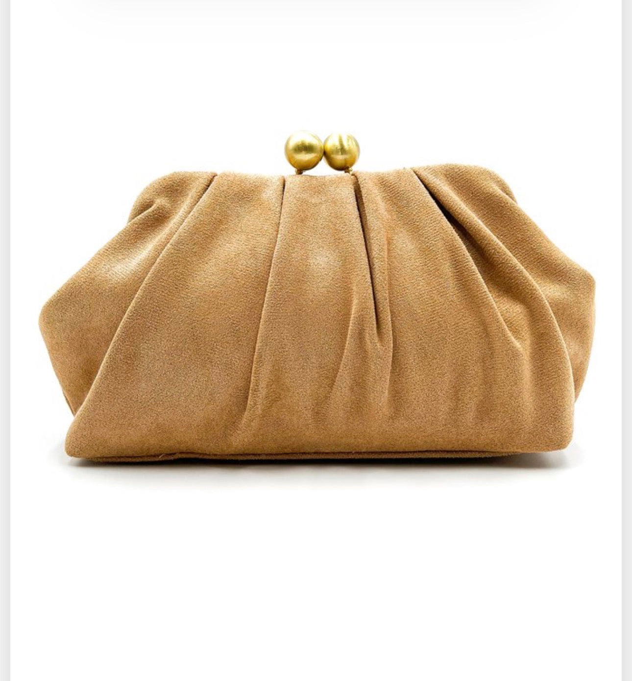 Bolso de Mano Bolas Tostado