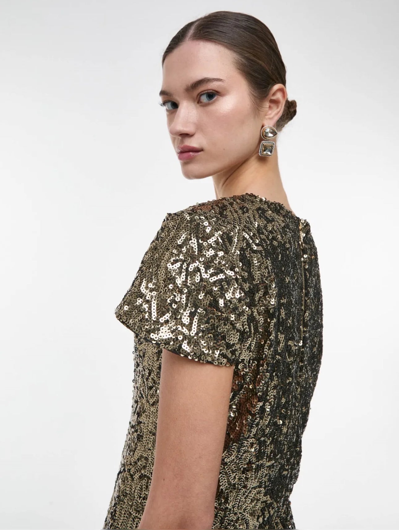 Vestido Mini Lentejuelas Gold