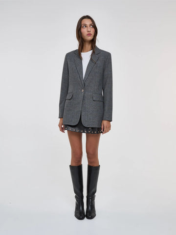 Blazer Cuadros Gris