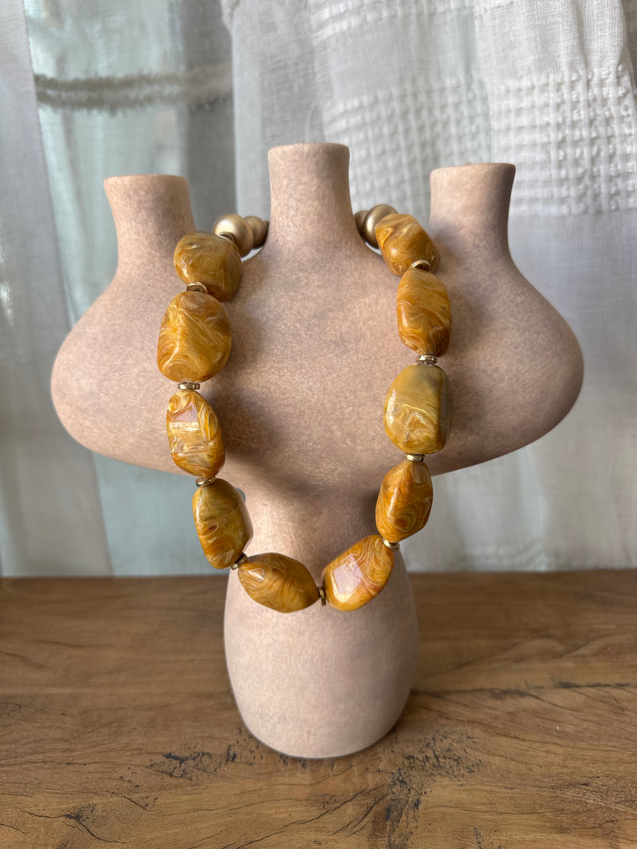 Choker Piedras Mostaza