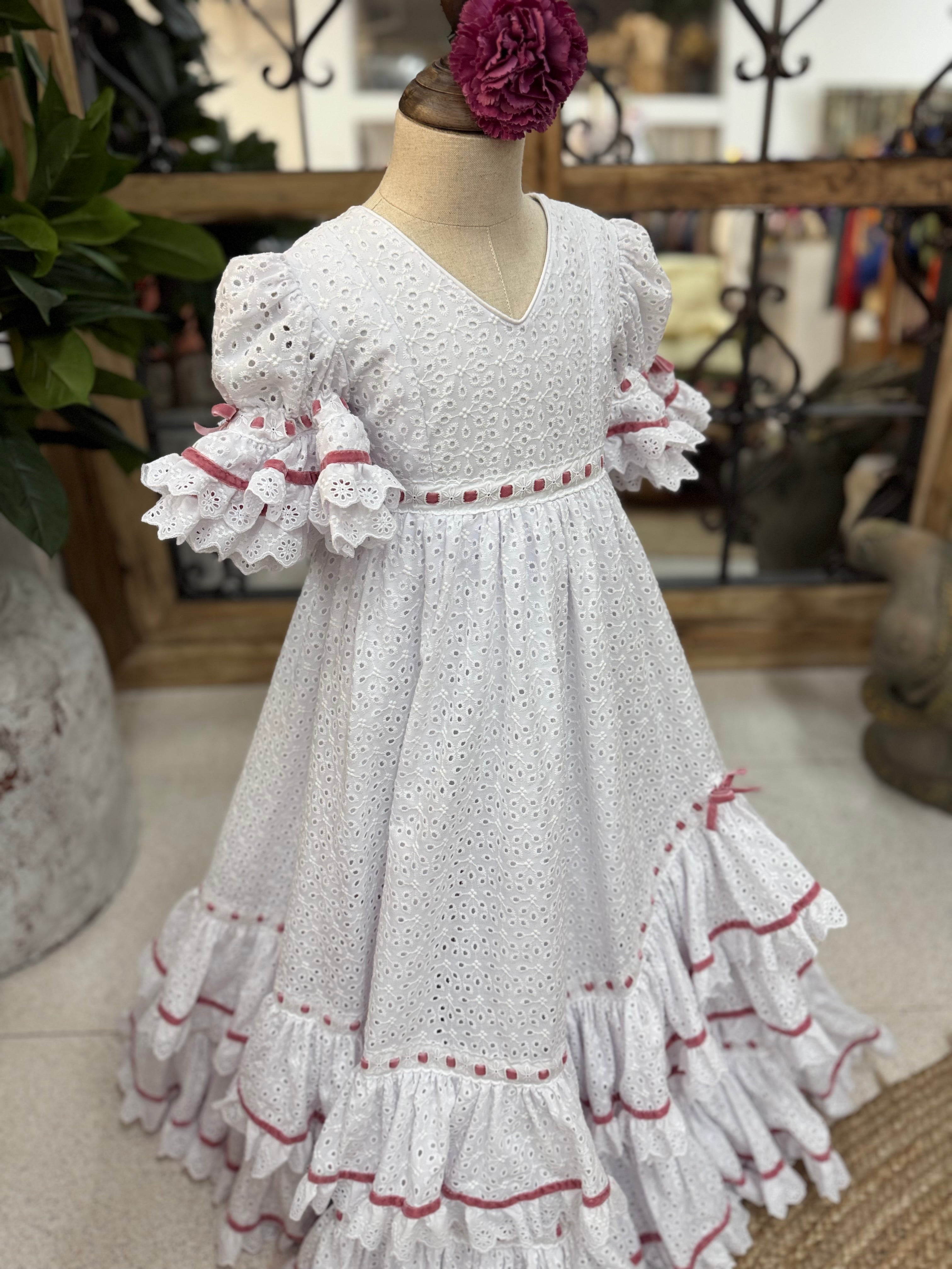 Traje Flamenca Niña Rociera T.6