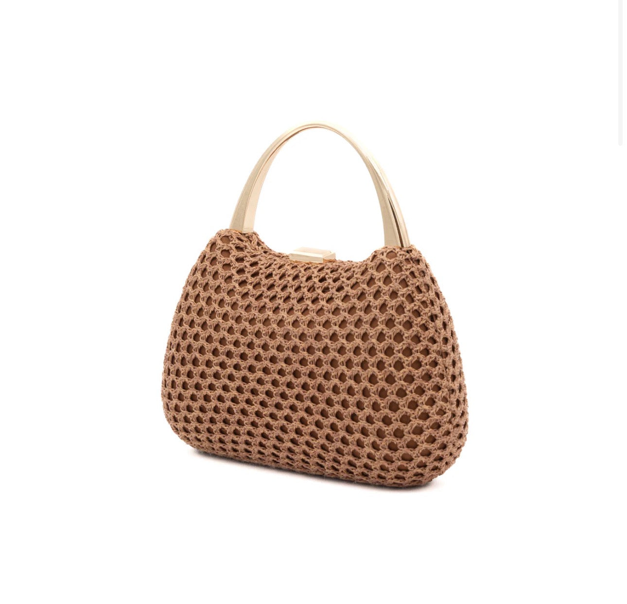 Clutch Cadace Marrón Rejilla