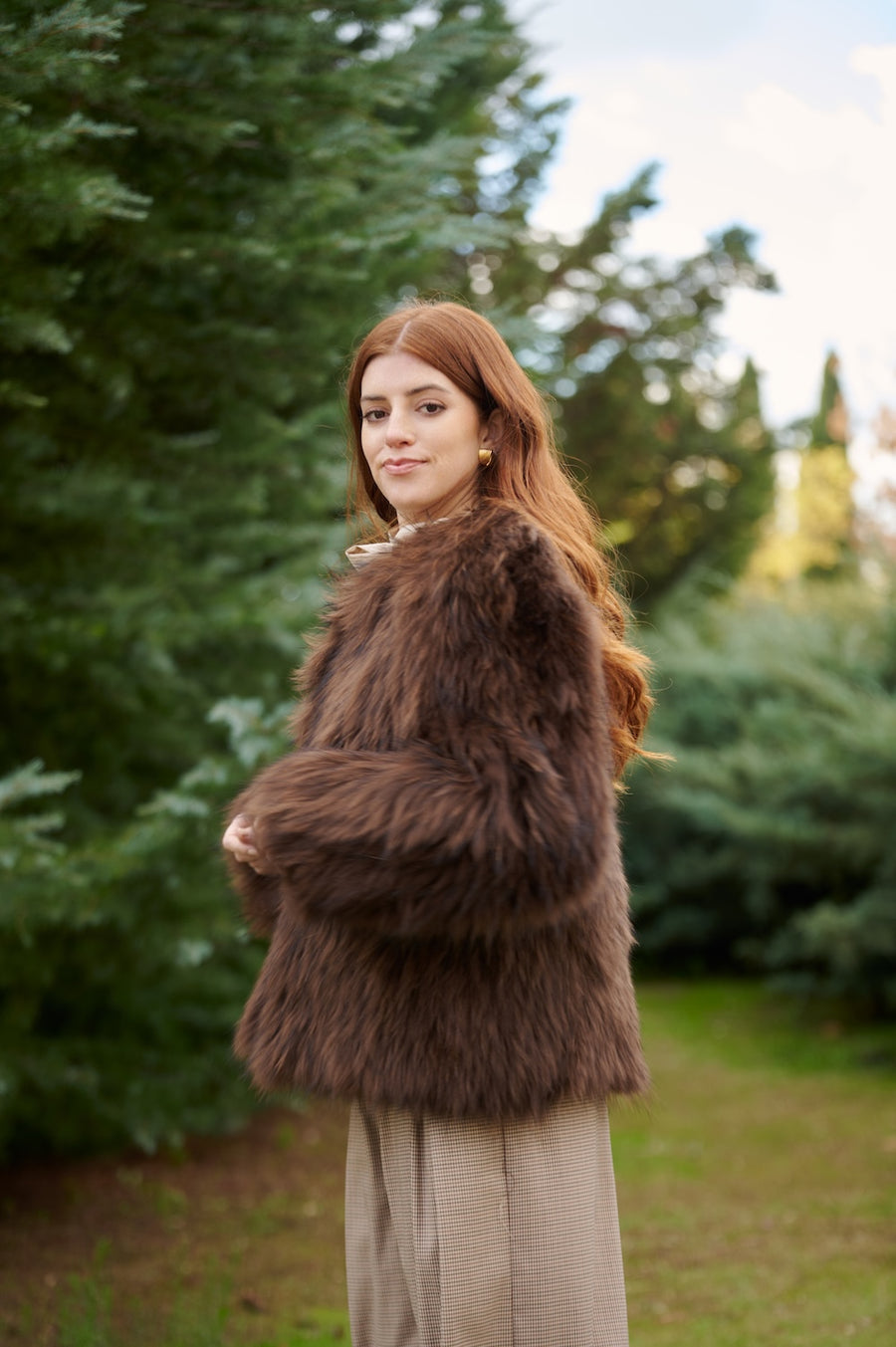 Chaqueta Piel Natural Marrón Chocolate