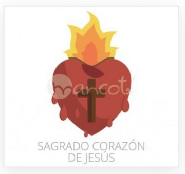Sagrado Corazón de Jesús Gargantilla Piedras Colores