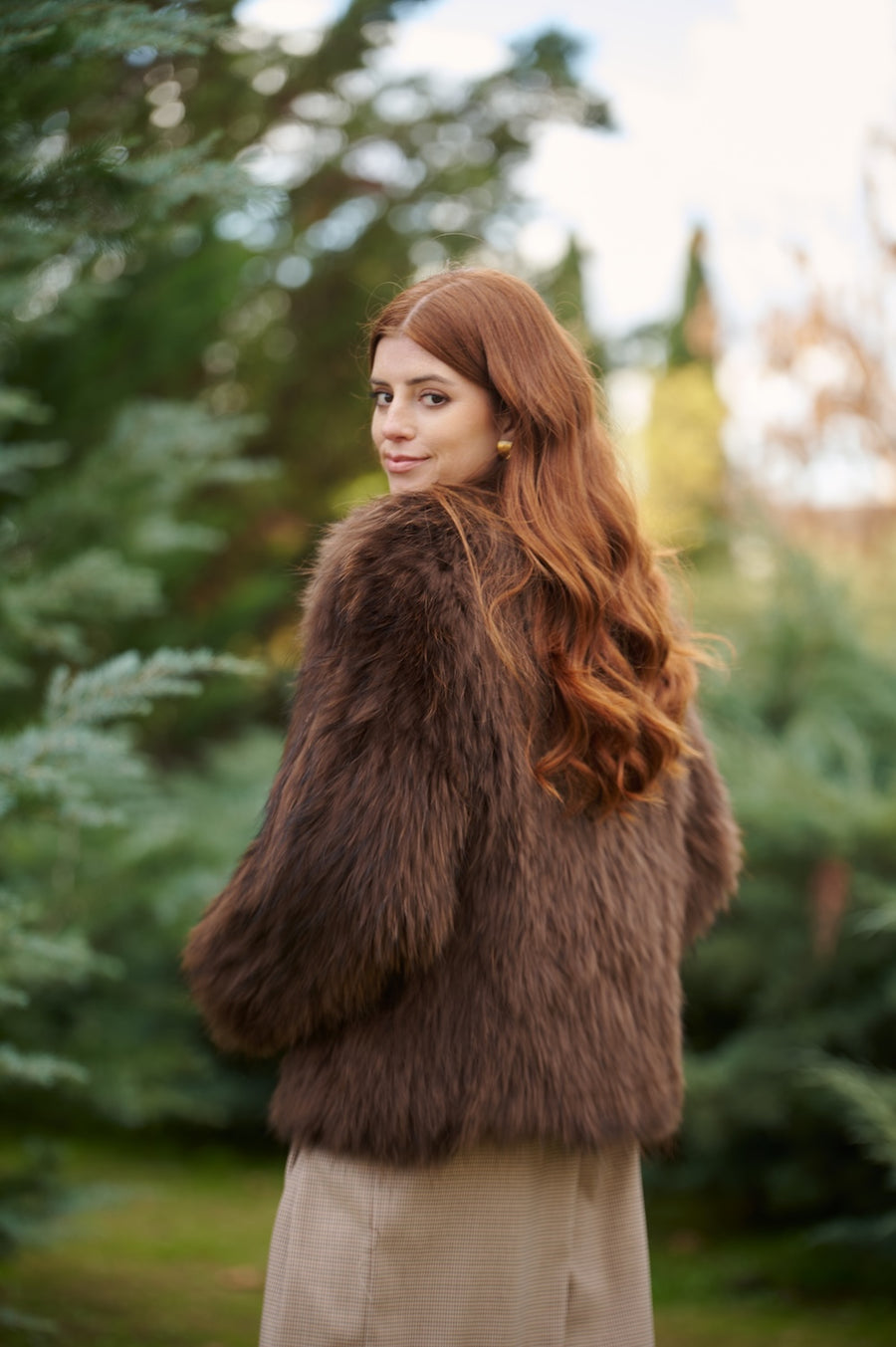 Chaqueta Piel Natural Marrón Chocolate