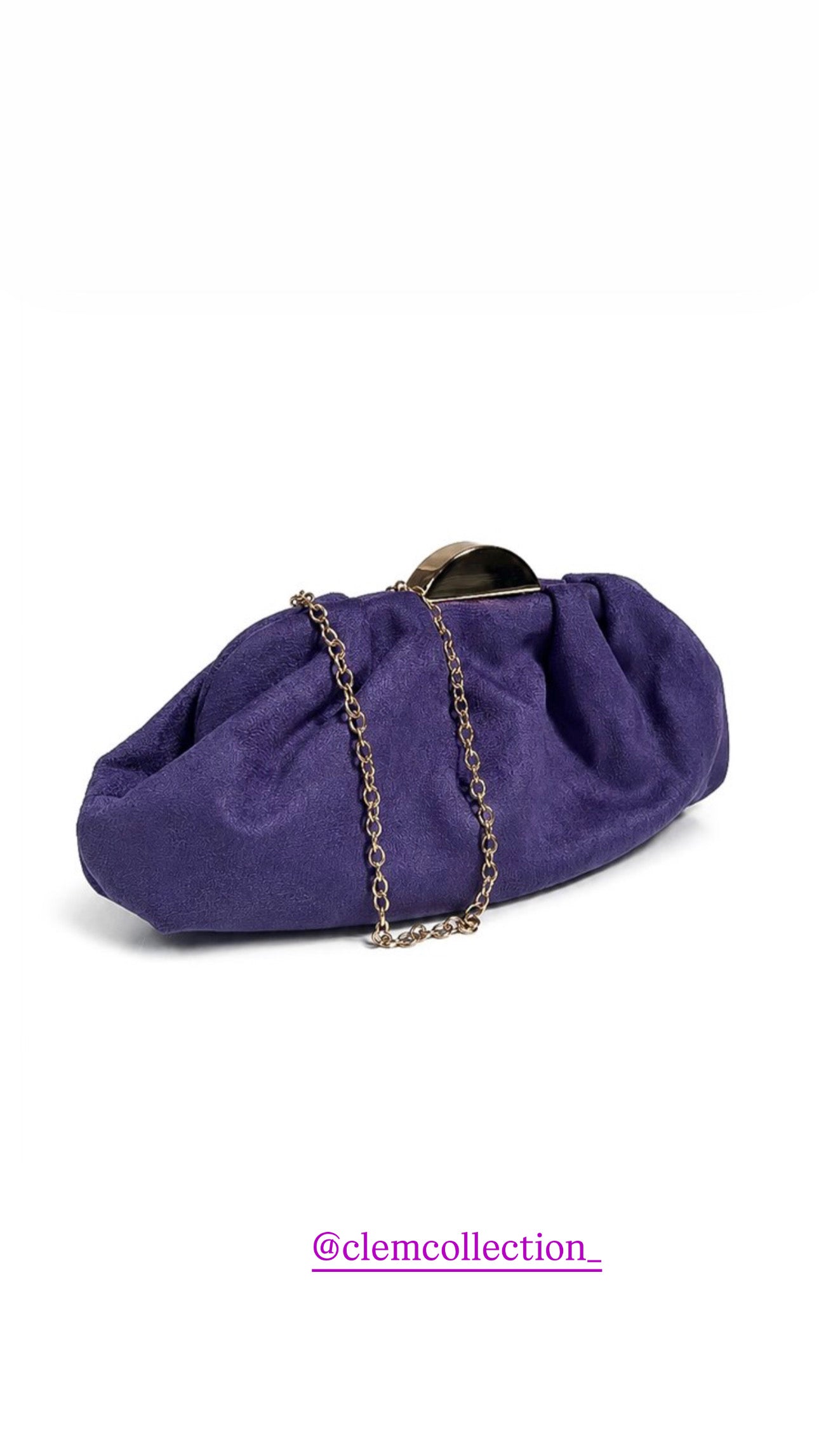 Bolso de Mano Ante Morado Lavanda