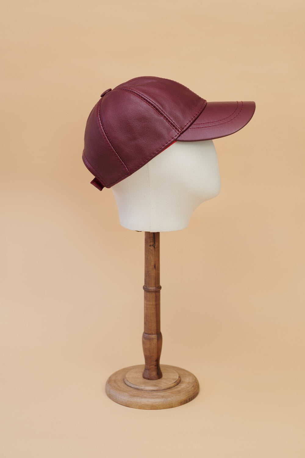 GORRA PIEL Burdeos