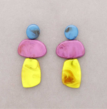 Pendientes Resina Colores