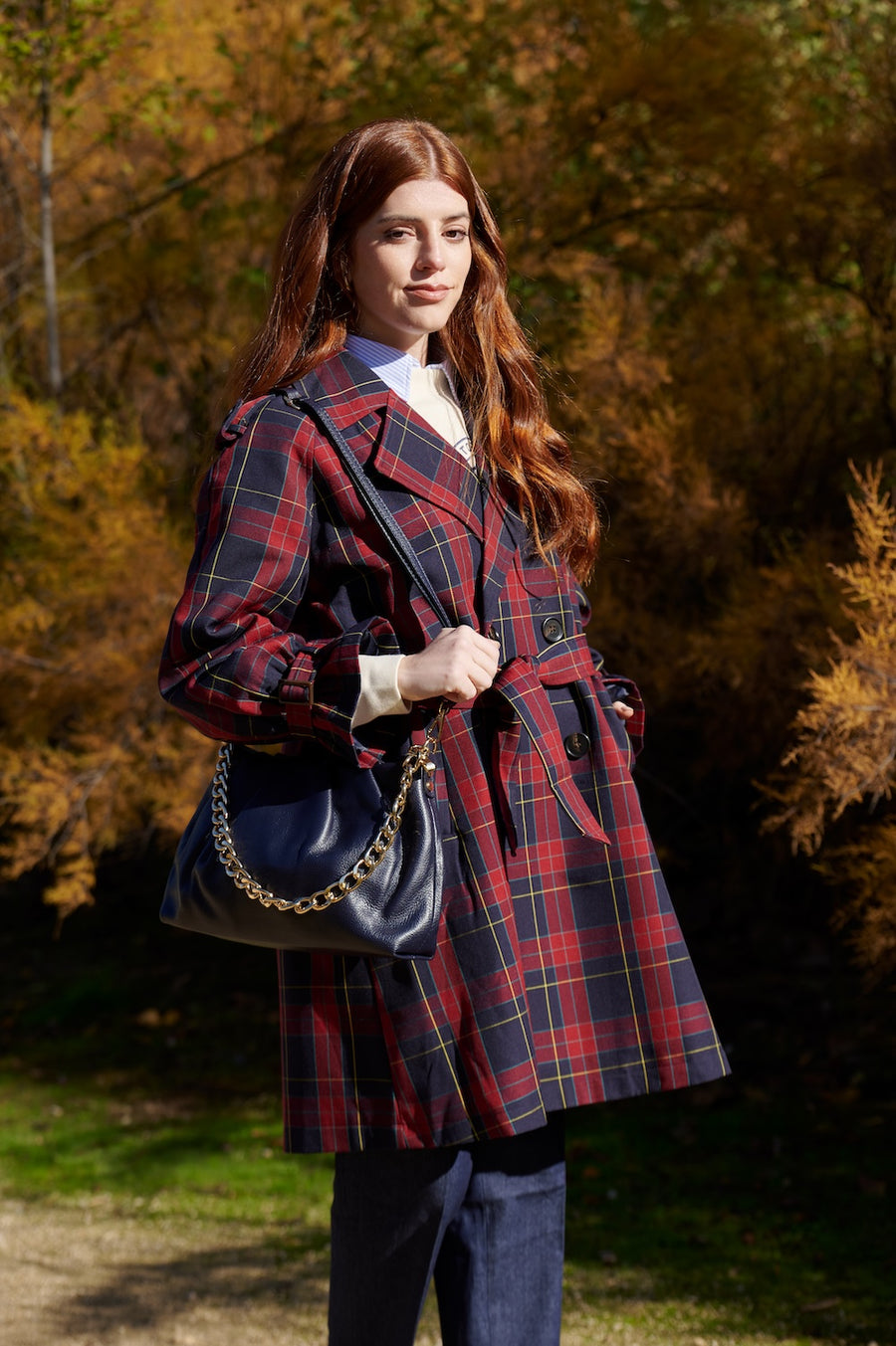 Bolso Piel Paris Azul Marino