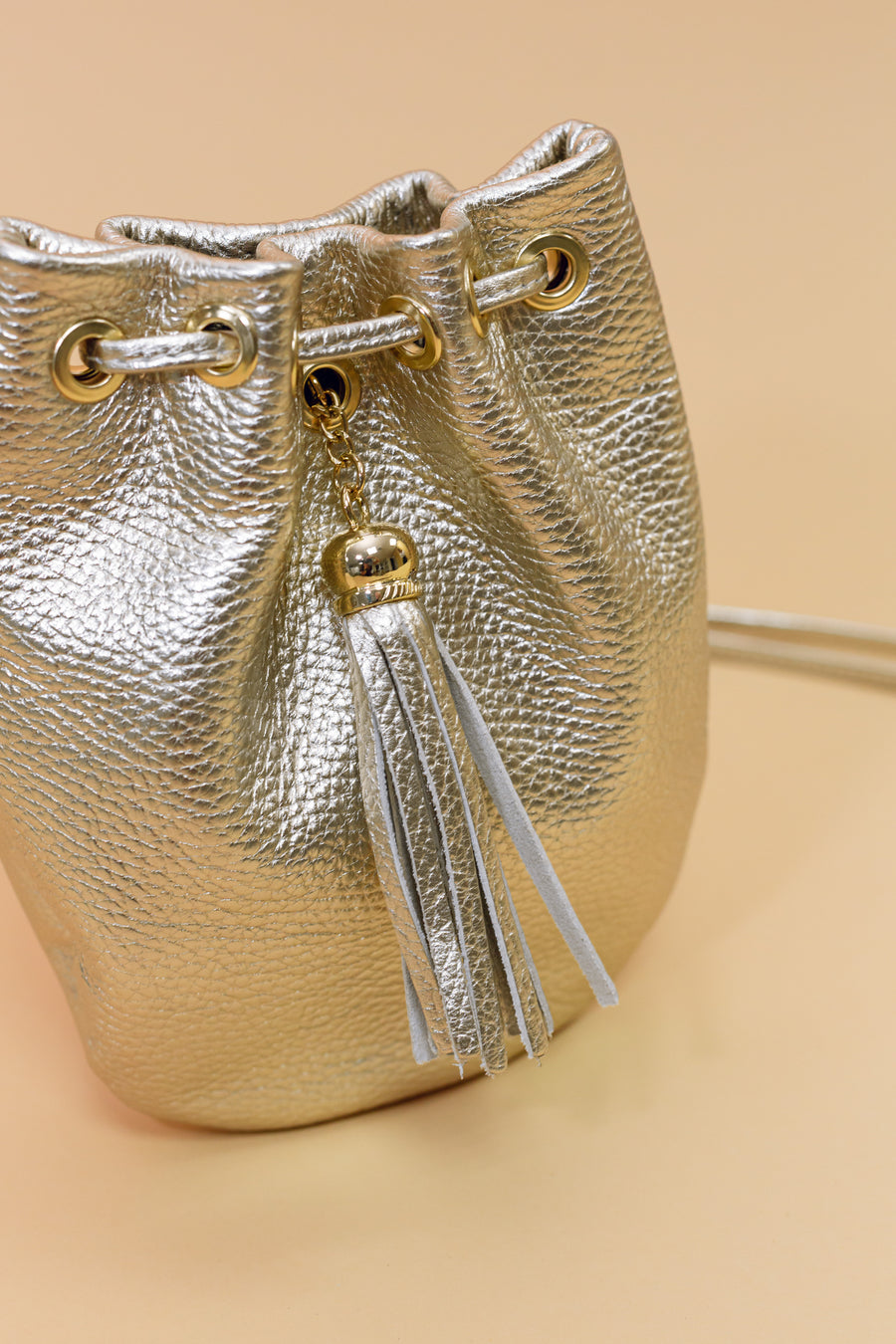 Bolso Piel Mini Carlota Dorado