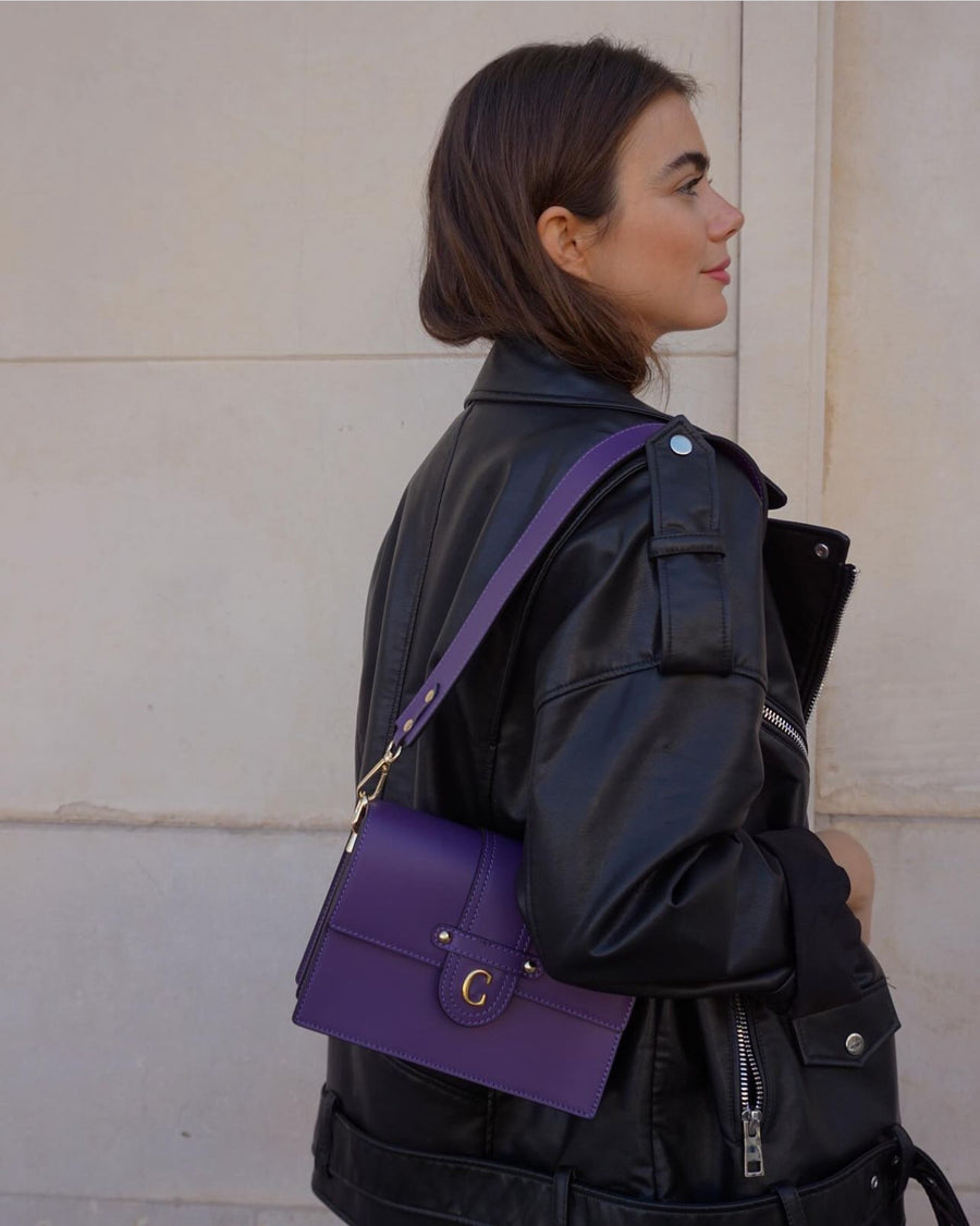 Bolso Piel New York Morado