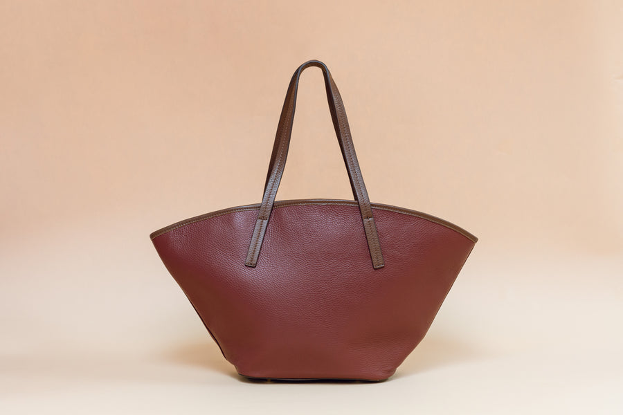 Capazo Piel Vanity Burdeos