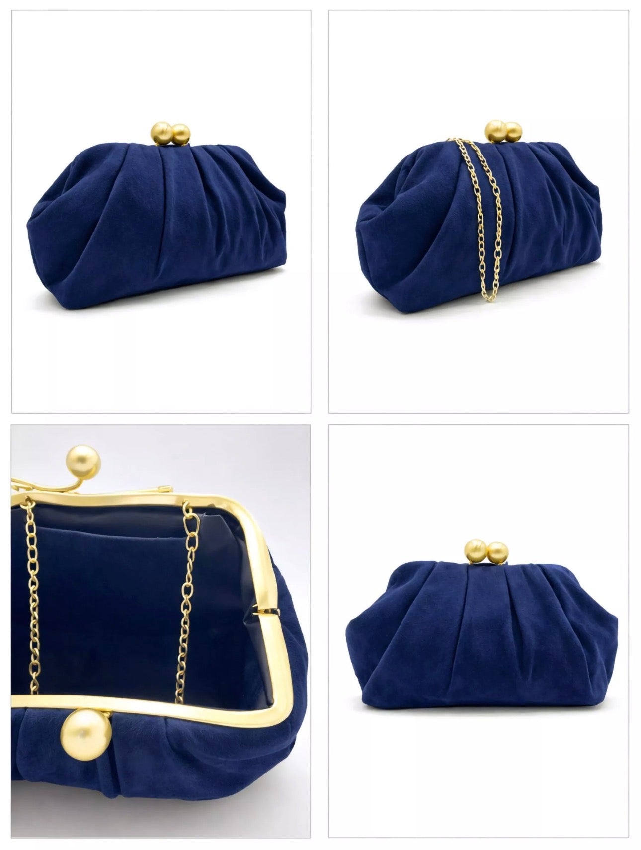 Bolso de Mano Bolas Marino