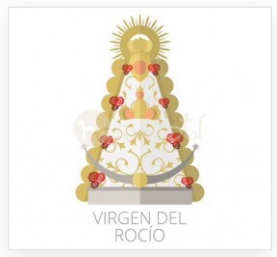 Virgen del Rocío Gargantilla Piedra Colores