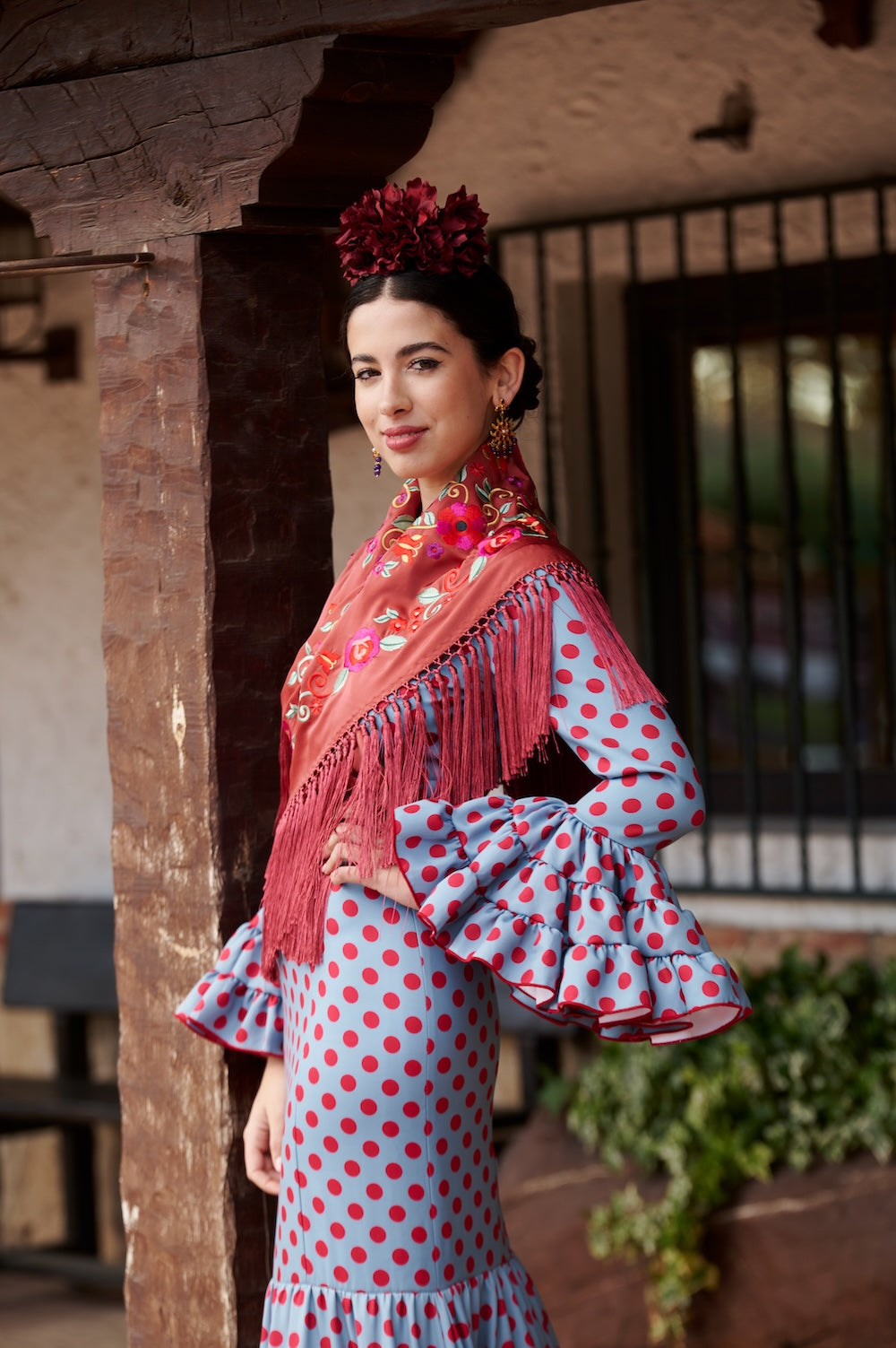 Traje de Flamenca Mod. Cordobesa  Bioelástico Lunar