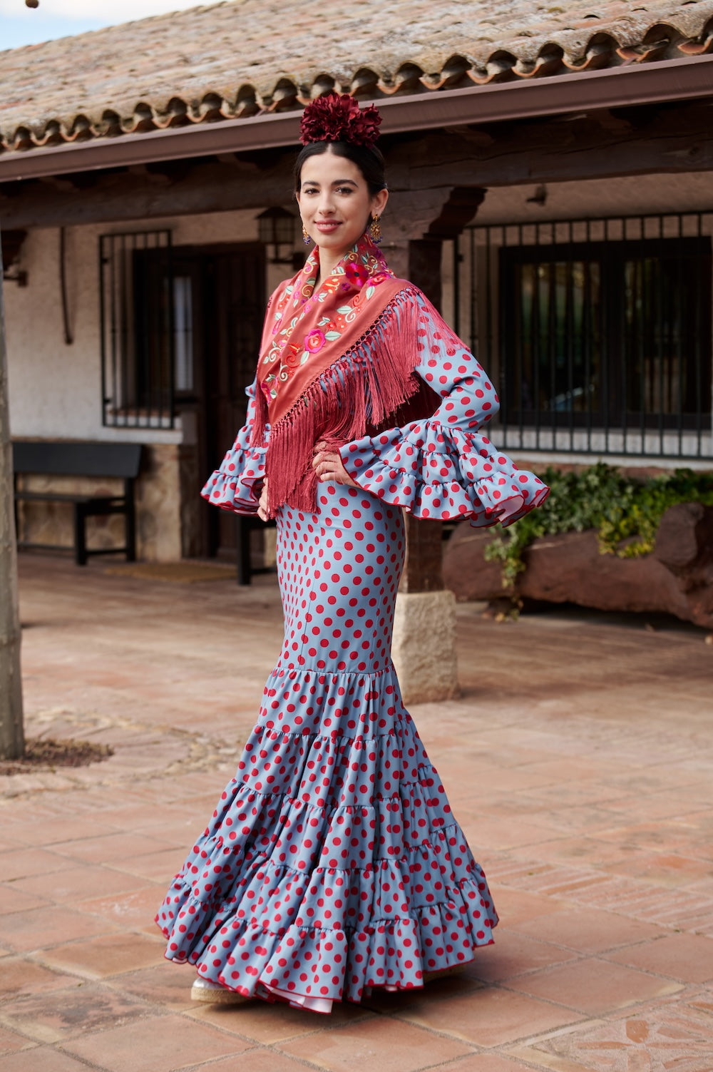 Traje de Flamenca Mod. Cordobesa  Bioelástico Lunar