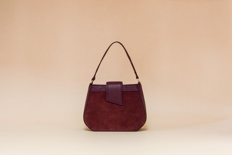 Bolso Piel Saddle Burdeos