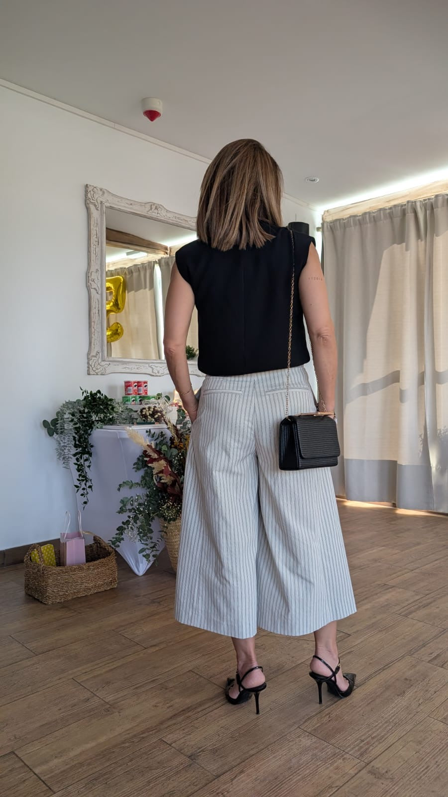 Bermudas Rayas Blanc