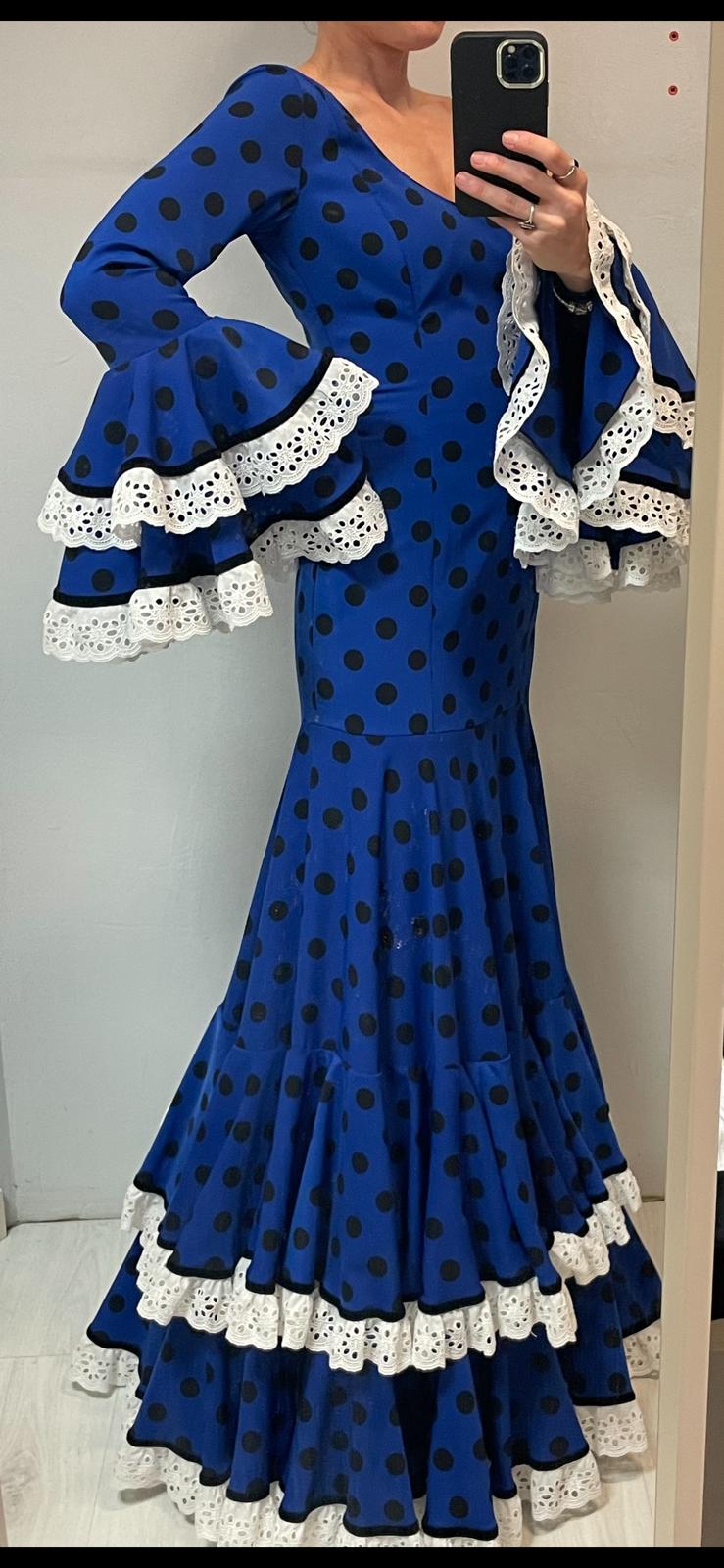 Traje Flamenca Abril Azulina