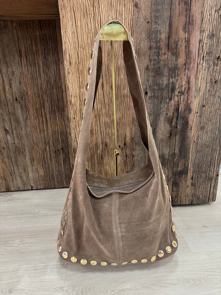 Bolso Piel Ante Tachas en 4 colores disponibles