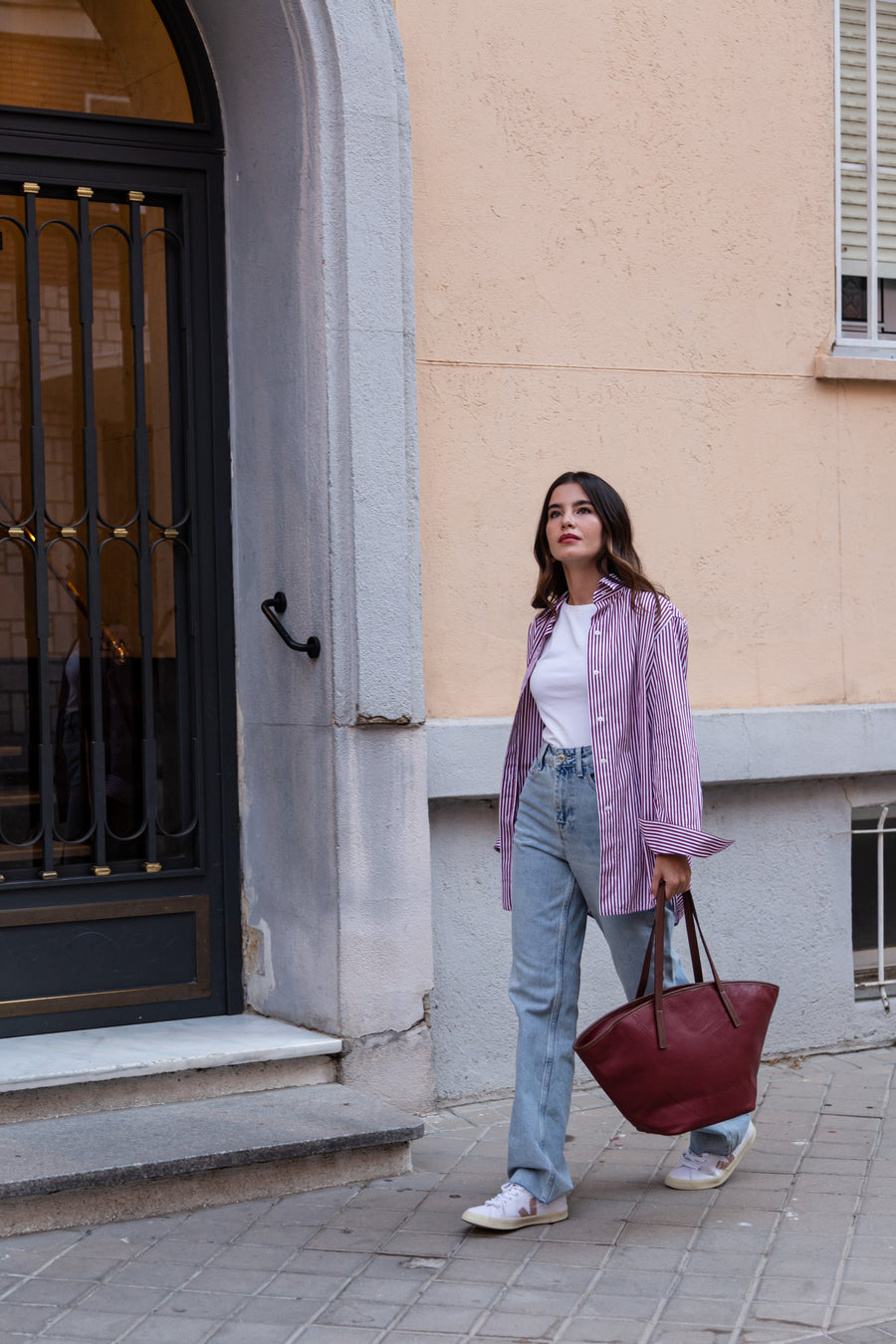 Capazo Piel Vanity Burdeos