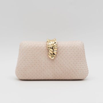 Clutch Trenzado Beig
