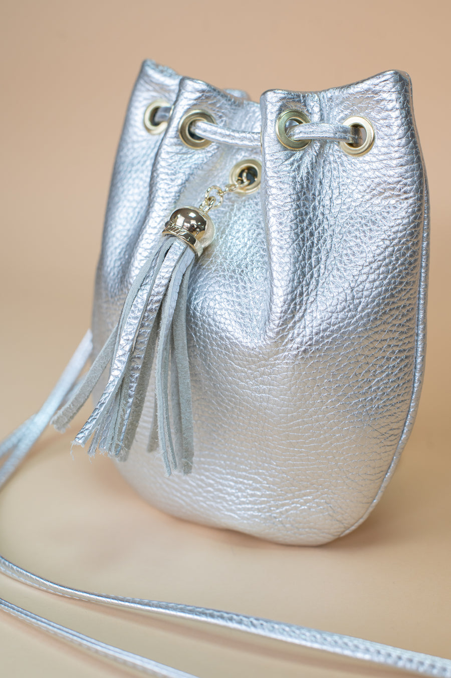 Mini Bolso Piel Carlota Plata