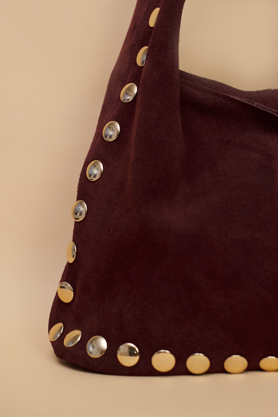 Bolso Piel Ante Tachas en 4 colores disponibles