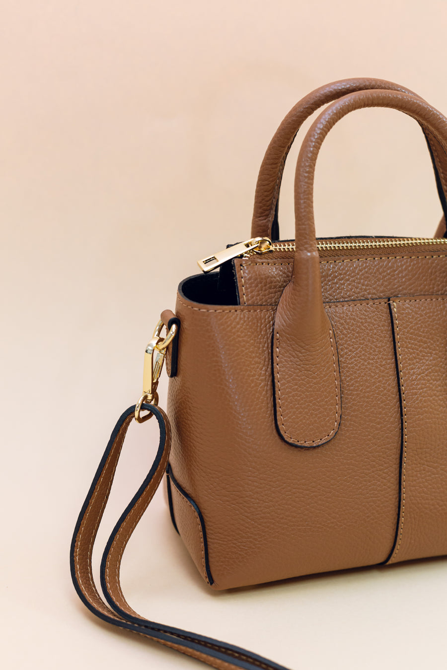 Bolso Piel Ávila Camel