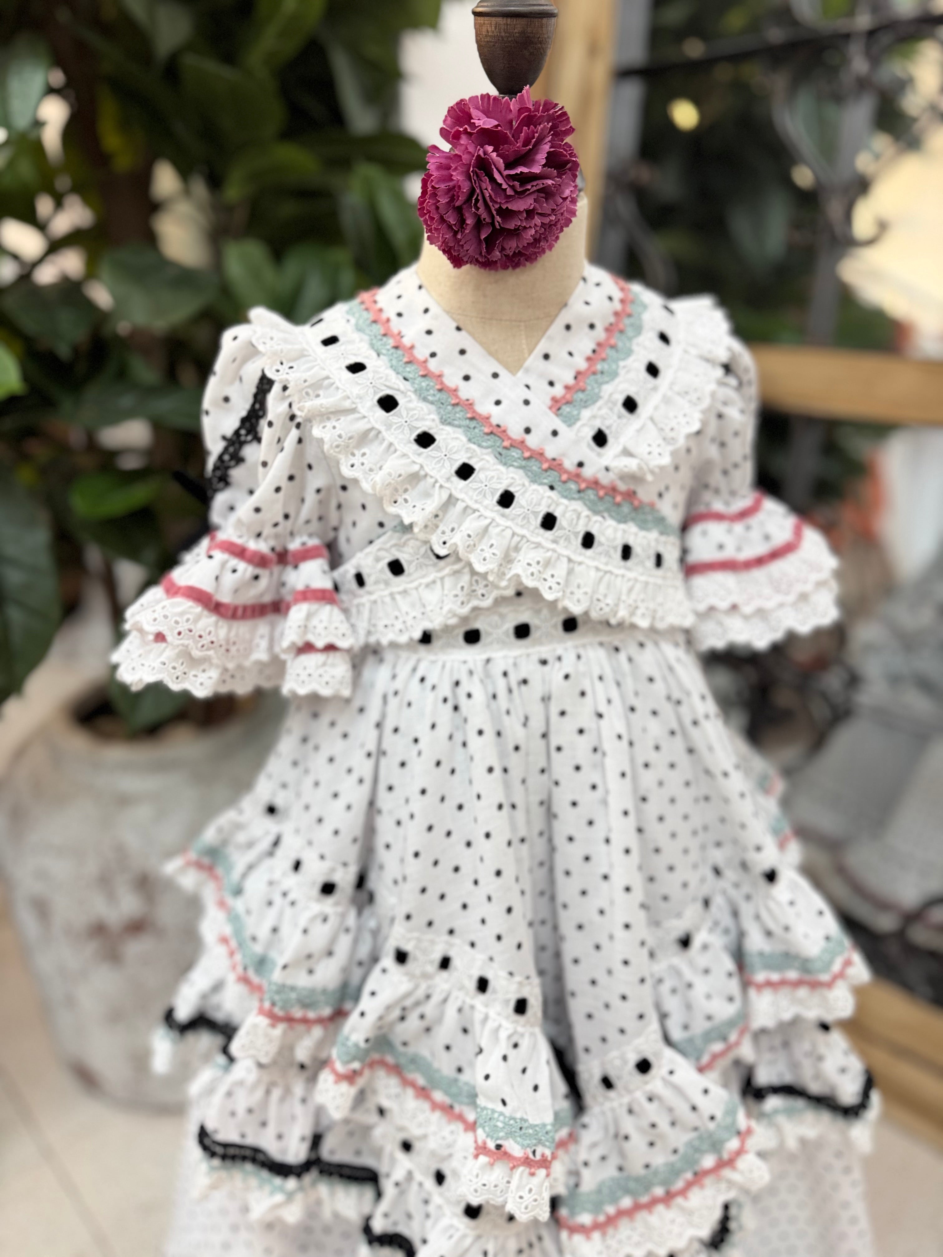 Traje de Flamenca Marisol Lunar T. 4