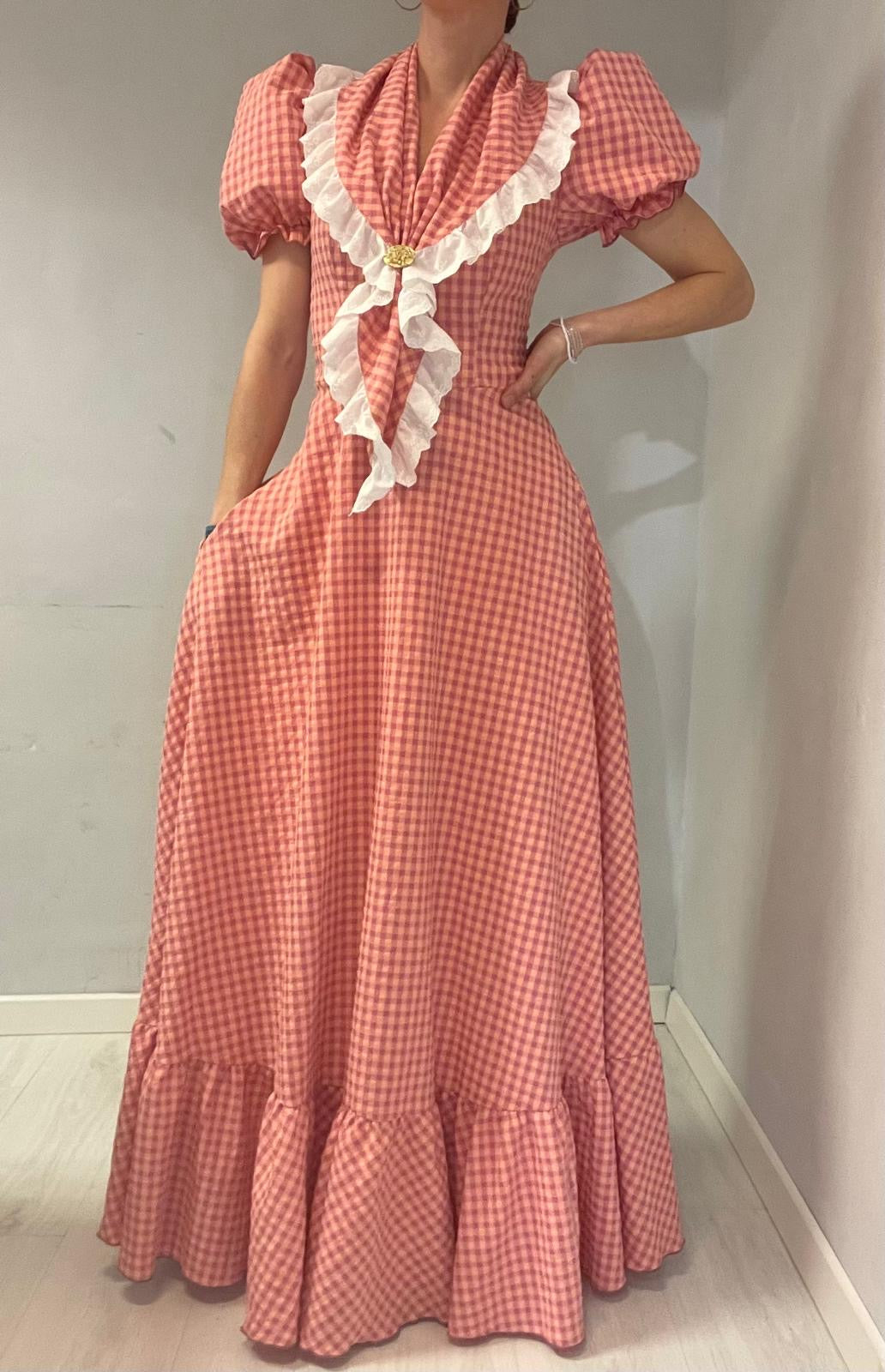Bata Rocío Cuadro Vichy + Pañoleta