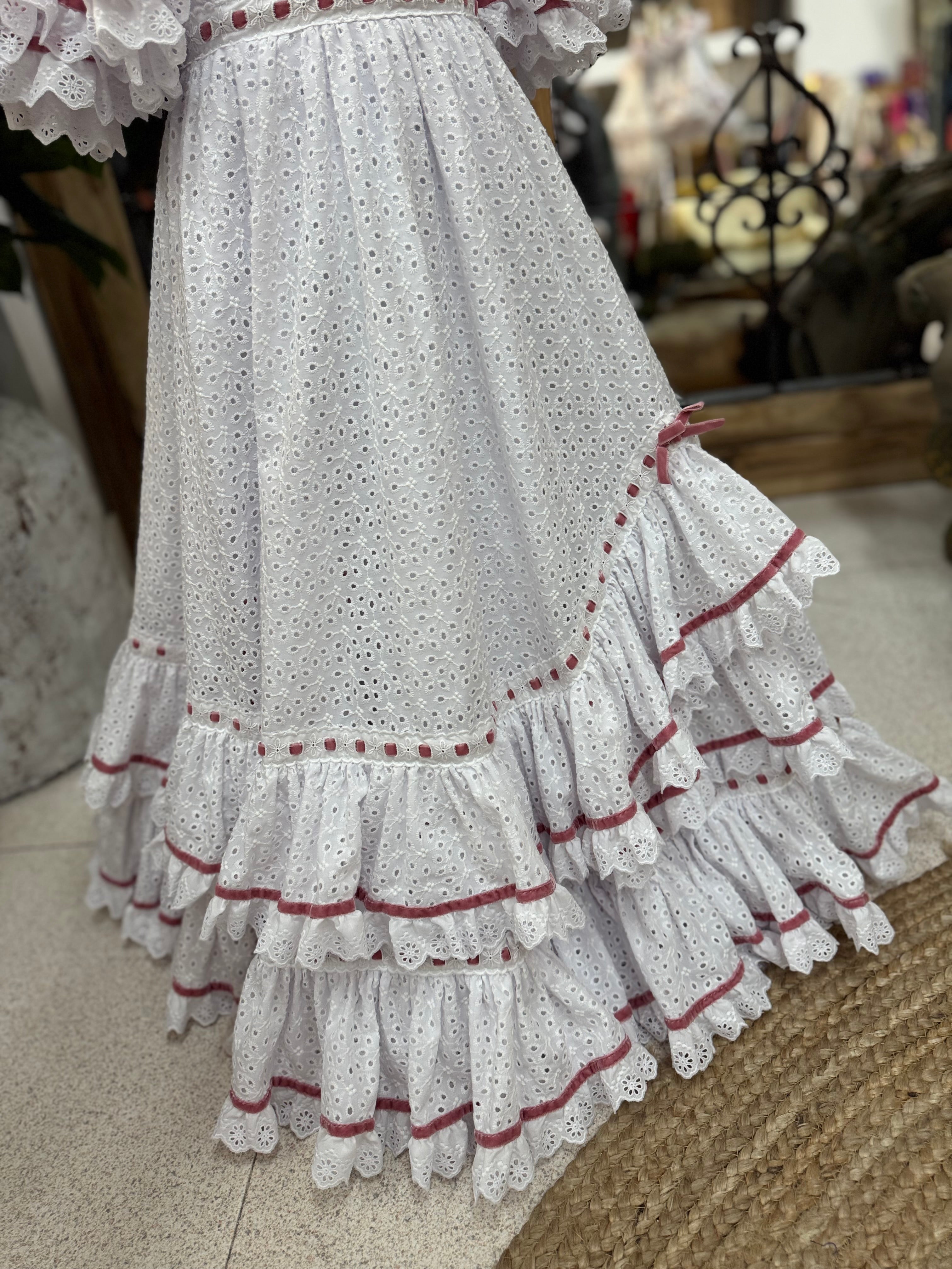 Traje Flamenca Niña Rociera T.6