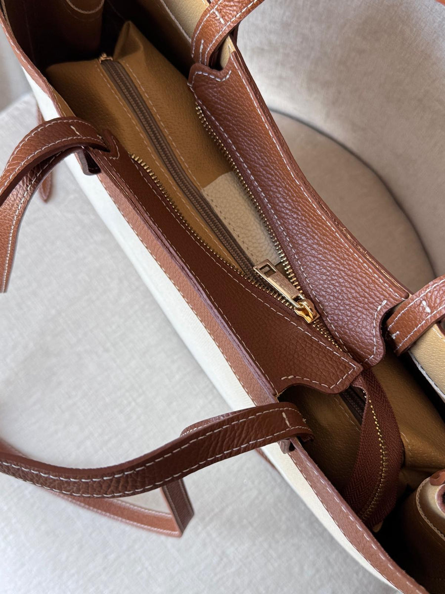 Bolso Piel Terracota Camel