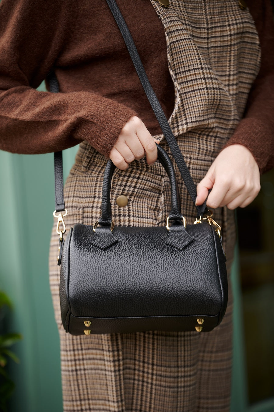 Bolso Piel Bowling Negro