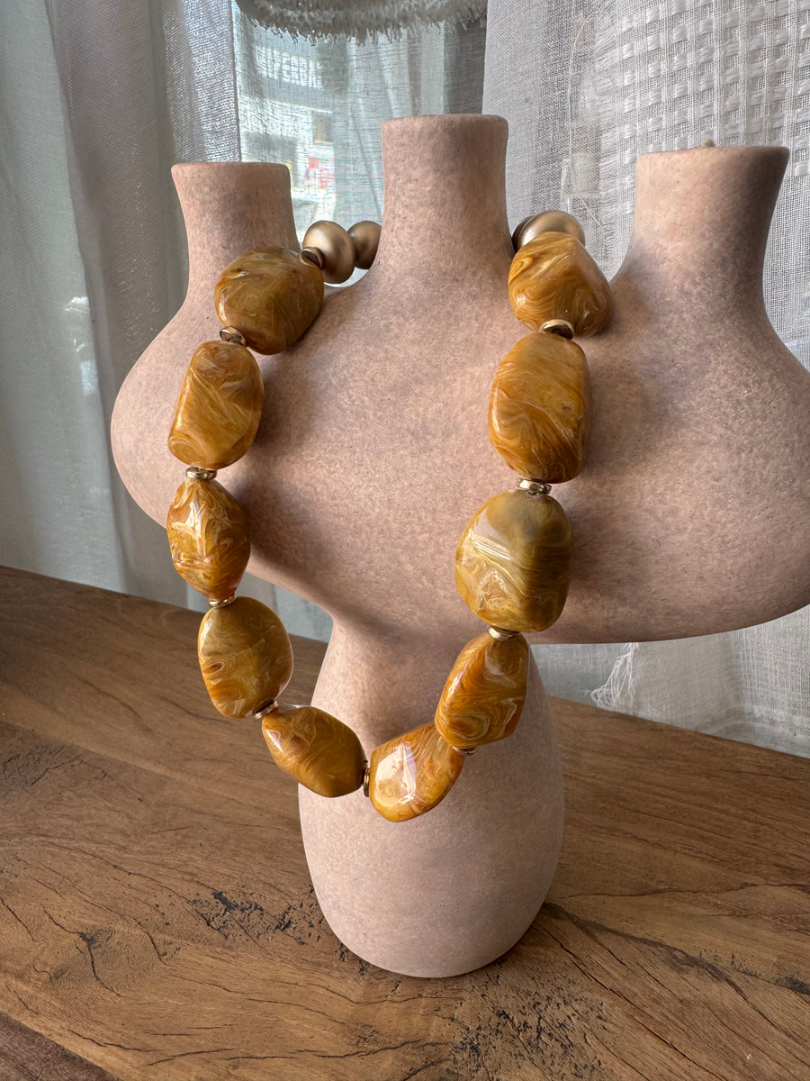 Choker Piedras Mostaza