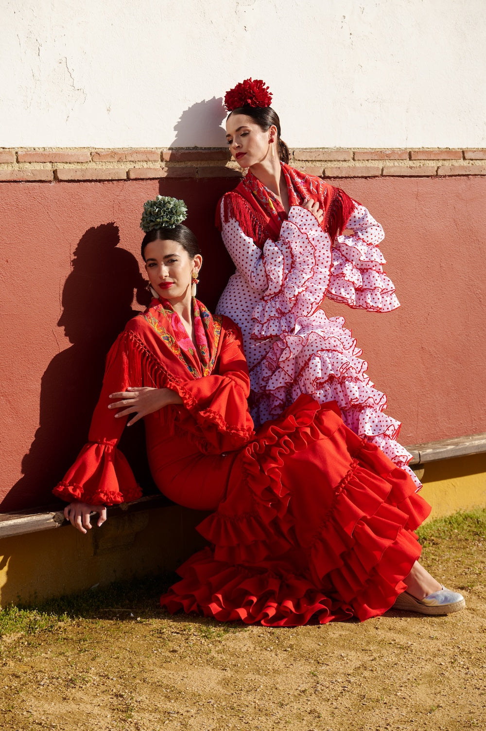 Traje de Flamenca Mod. Madrid Rojo