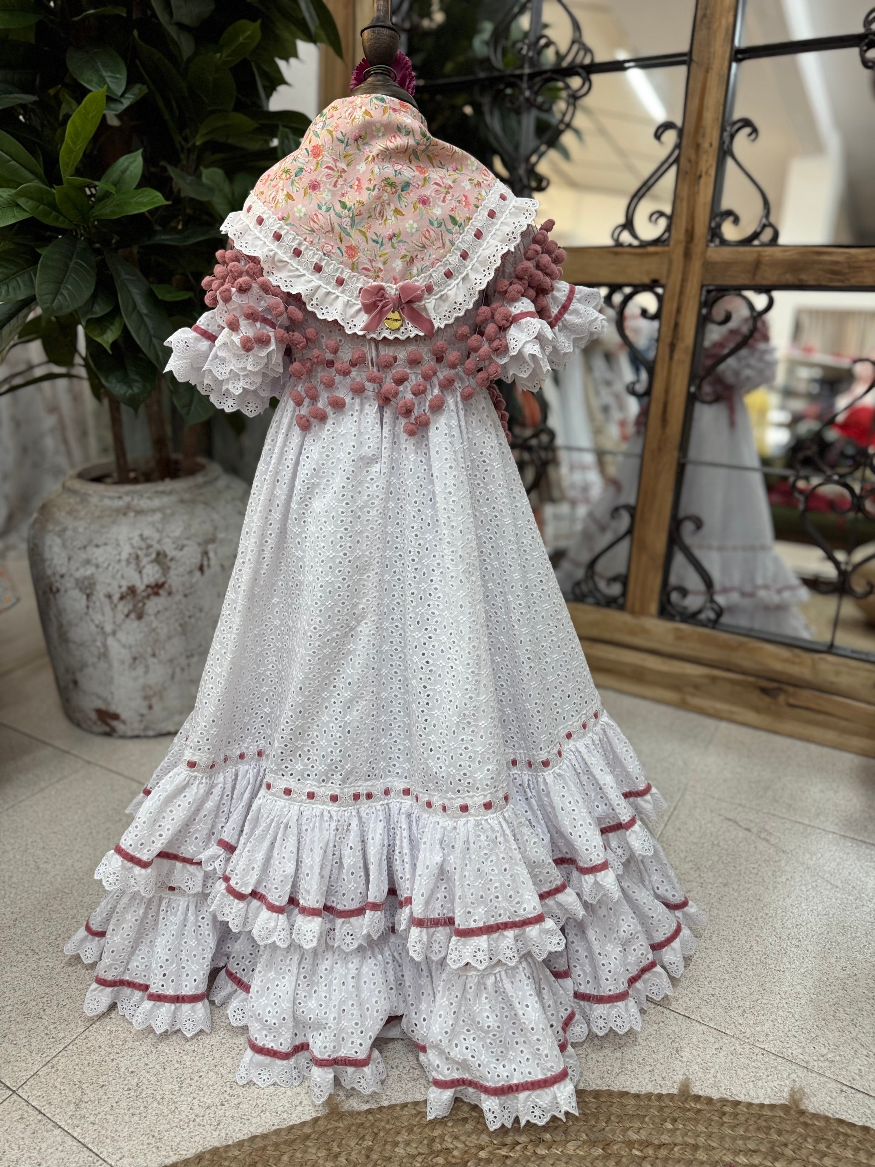 Traje Flamenca Niña Rociera T.6