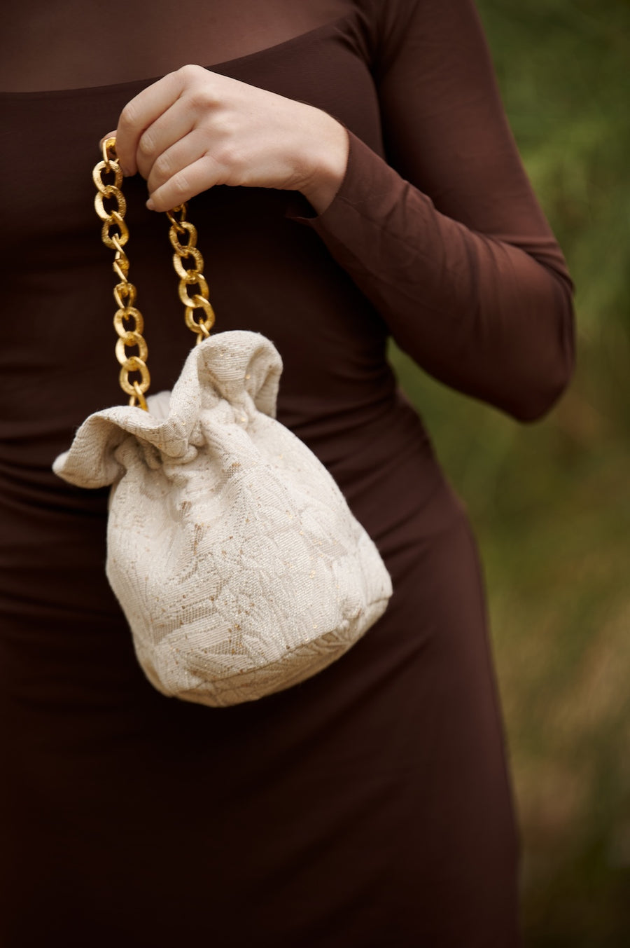 Bombonera Jacquard Dorada