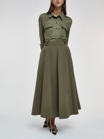 Camisa Militar Verde Kaki