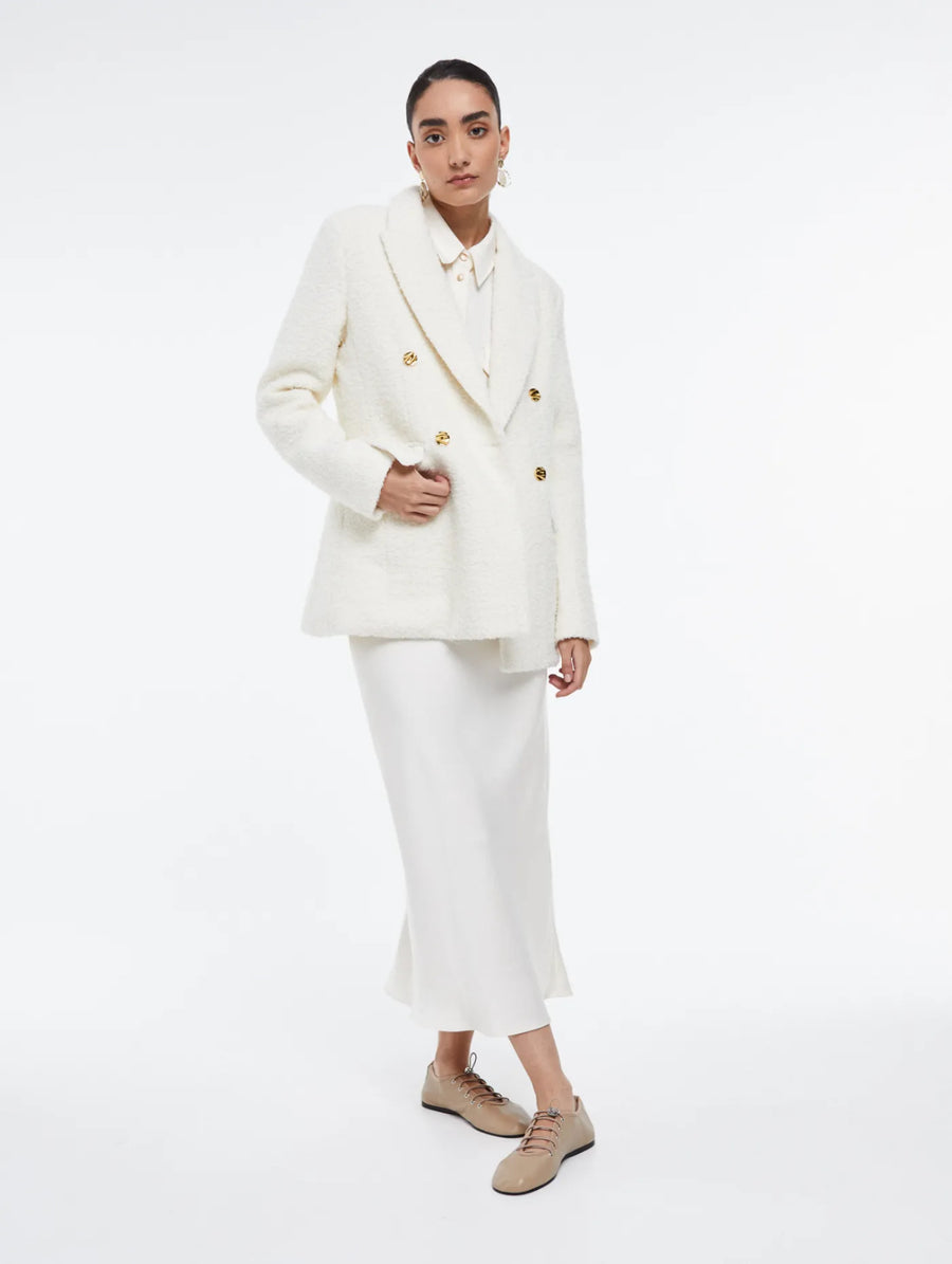 Chaqueta Tweed White