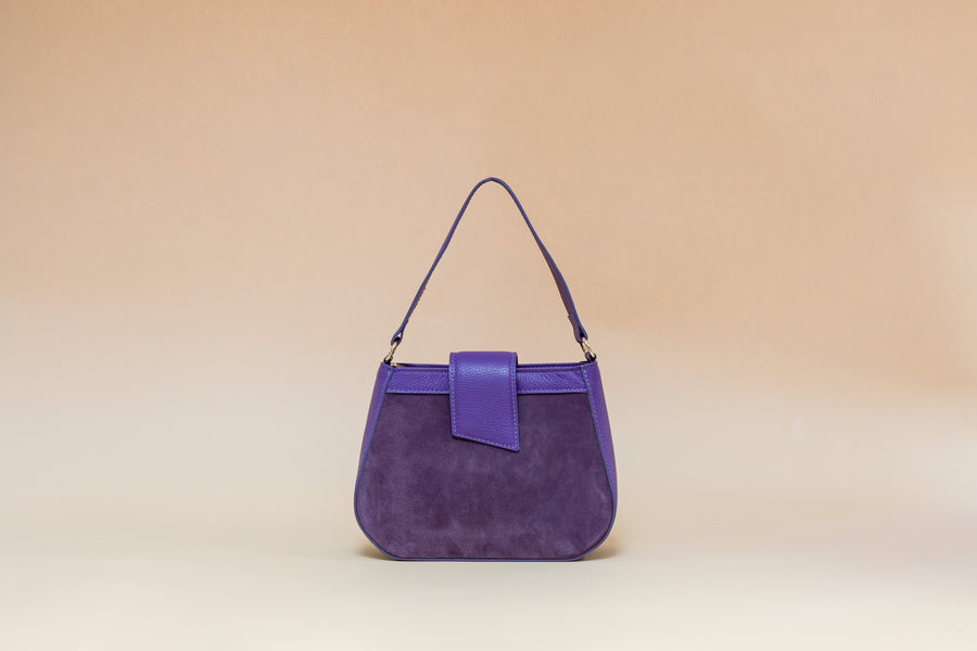 Bolso Piel Saddle Violeta