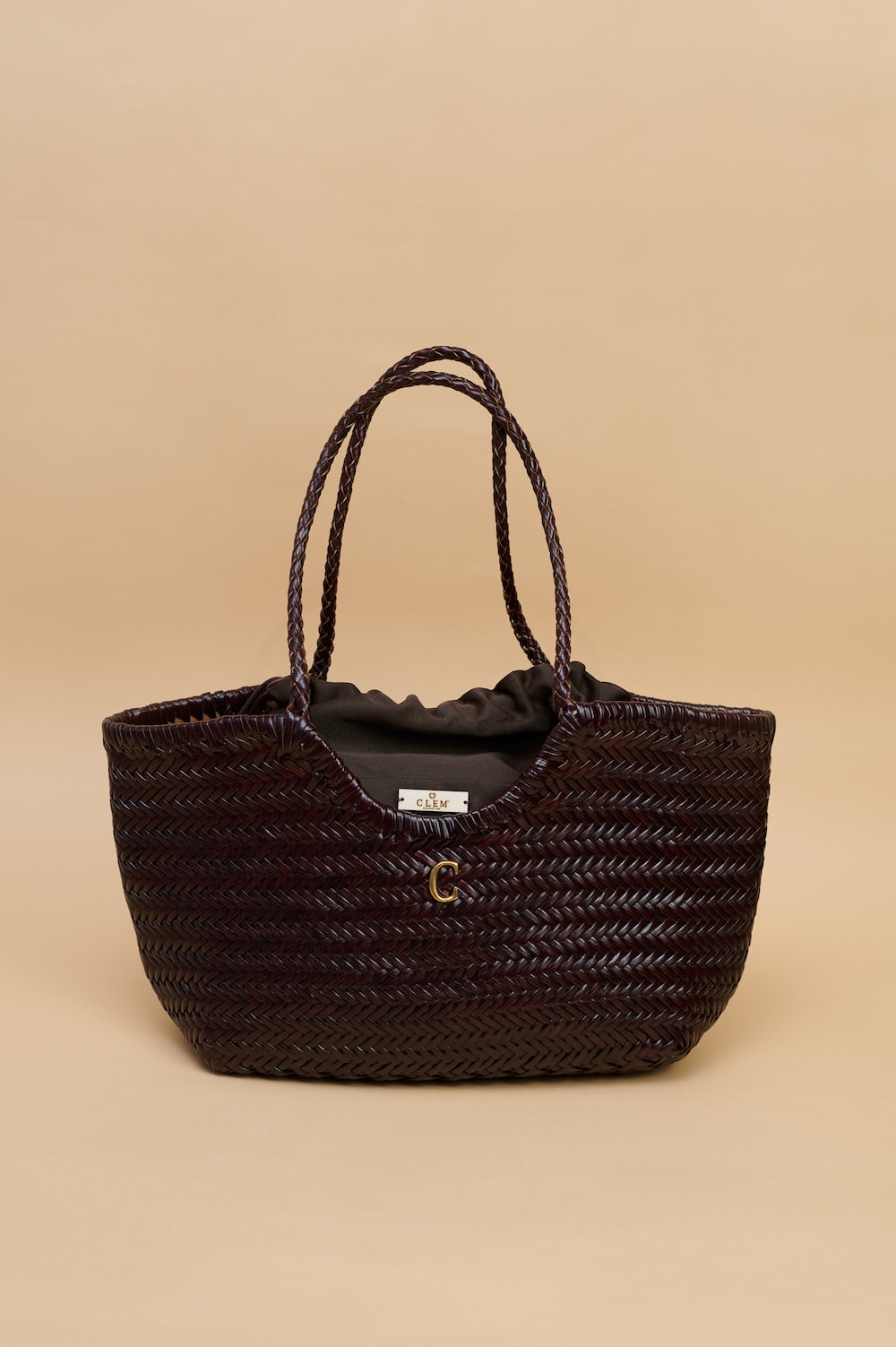 Bolso Akila Piel Trenzada Marrón