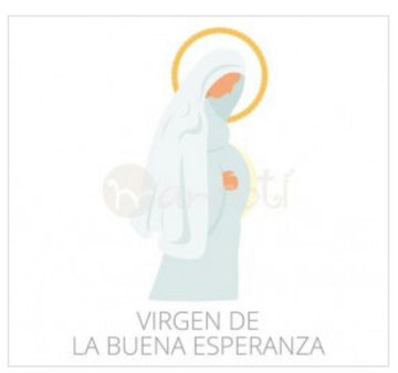 Virgen de Buena Esperanza Gargantilla Piedras de Colores